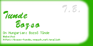 tunde bozso business card